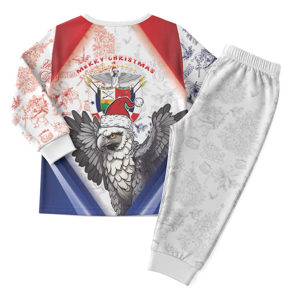 Panama Christmas Pajama Set Coat Of Arms Santa Harpy - Wonder Print Shop