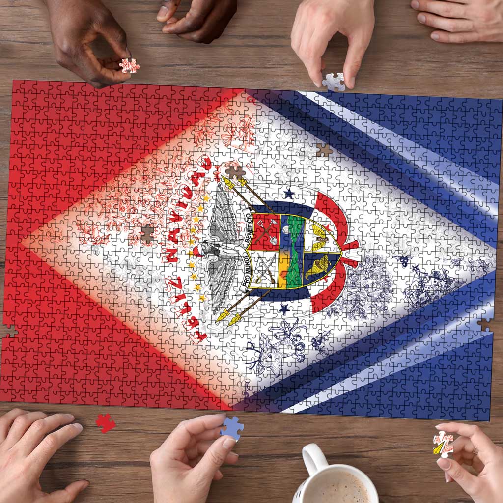 Panama Christmas Puzzle Coat Of Arms Santa Harpy - Wonder Print Shop