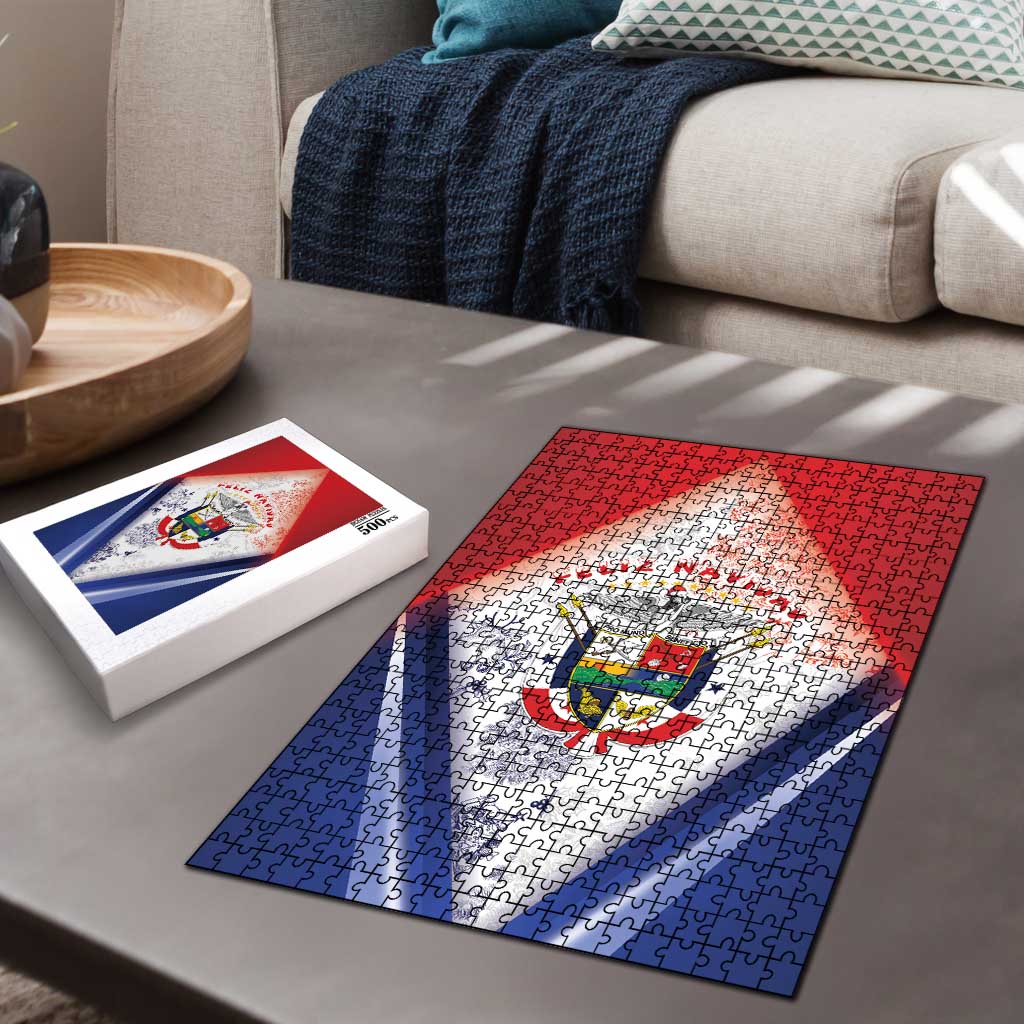 Panama Christmas Puzzle Coat Of Arms Santa Harpy - Wonder Print Shop