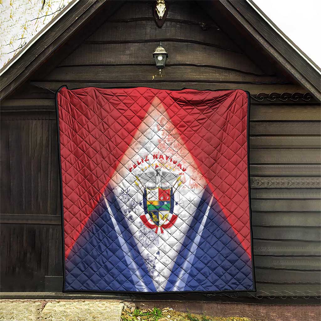 Panama Christmas Quilt Coat Of Arms Santa Harpy - Wonder Print Shop