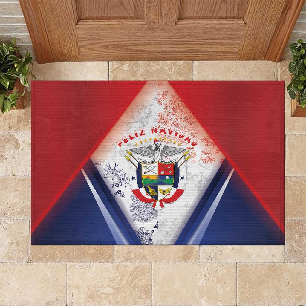Panama Christmas Rubber Doormat Coat Of Arms Santa Harpy - Wonder Print Shop