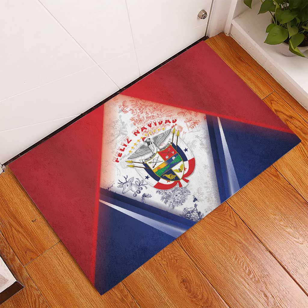 Panama Christmas Rubber Doormat Coat Of Arms Santa Harpy - Wonder Print Shop