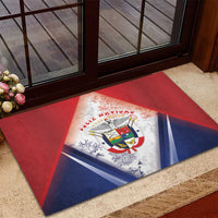 Panama Christmas Rubber Doormat Coat Of Arms Santa Harpy - Wonder Print Shop