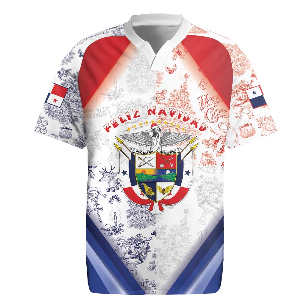 Panama Christmas Rugby Jersey Coat Of Arms Santa Harpy - Wonder Print Shop