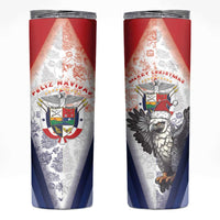 Panama Christmas Skinny Tumbler Coat Of Arms Santa Harpy - Wonder Print Shop