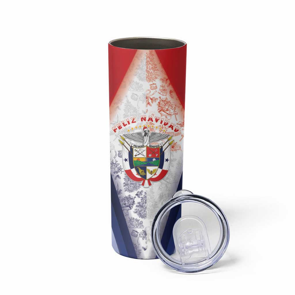 Panama Christmas Skinny Tumbler Coat Of Arms Santa Harpy - Wonder Print Shop