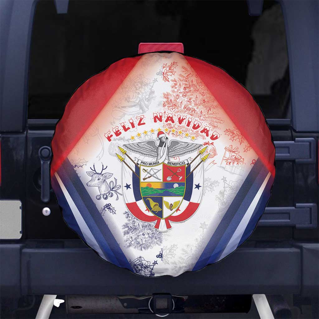 Panama Christmas Spare Tire Cover Coat Of Arms Santa Harpy - Wonder Print Shop
