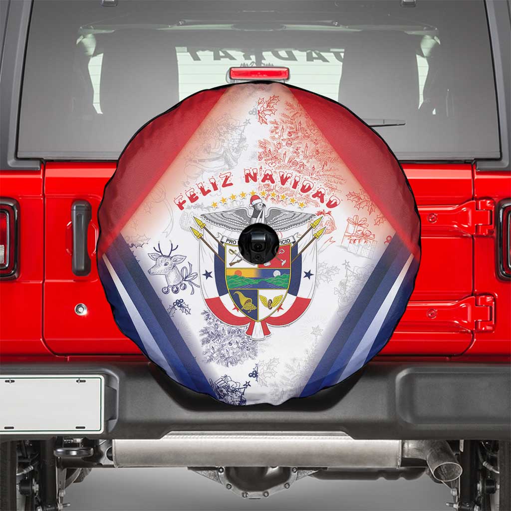 Panama Christmas Spare Tire Cover Coat Of Arms Santa Harpy - Wonder Print Shop