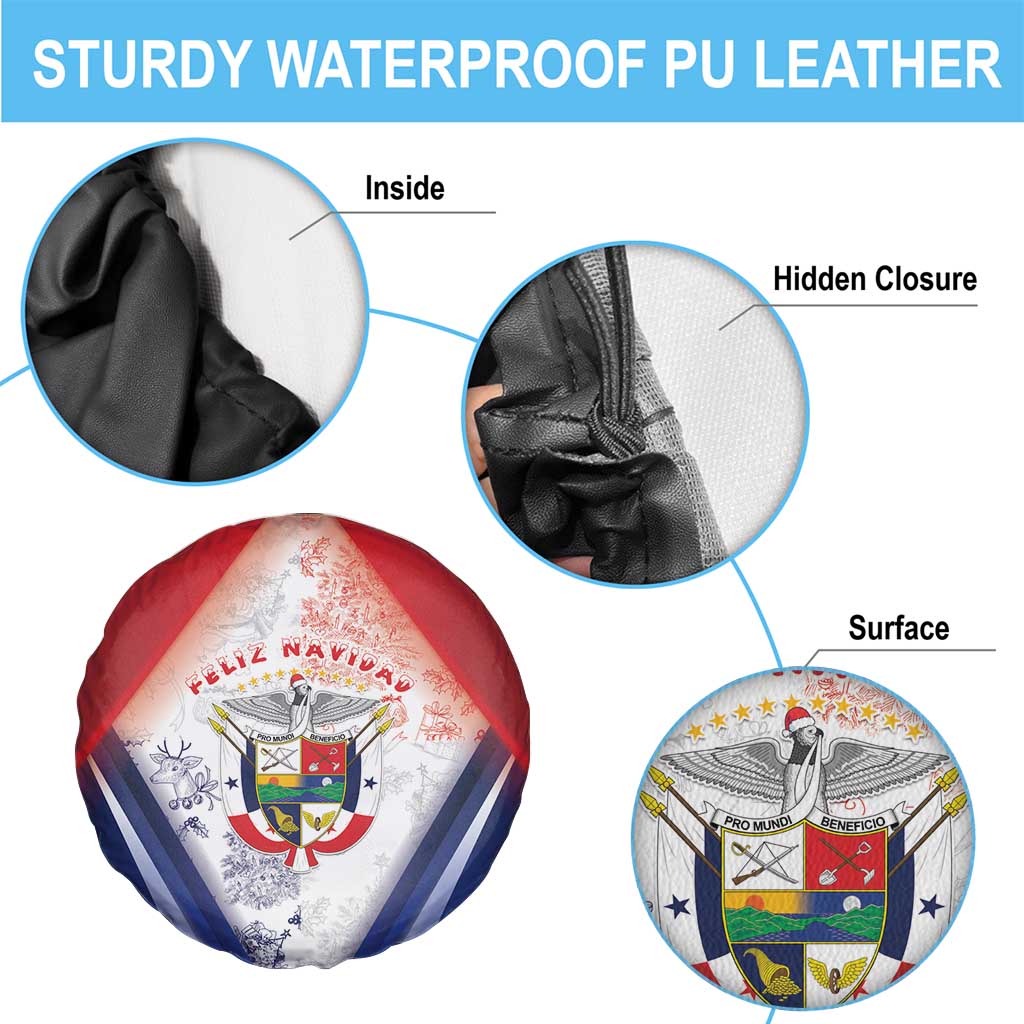 Panama Christmas Spare Tire Cover Coat Of Arms Santa Harpy - Wonder Print Shop