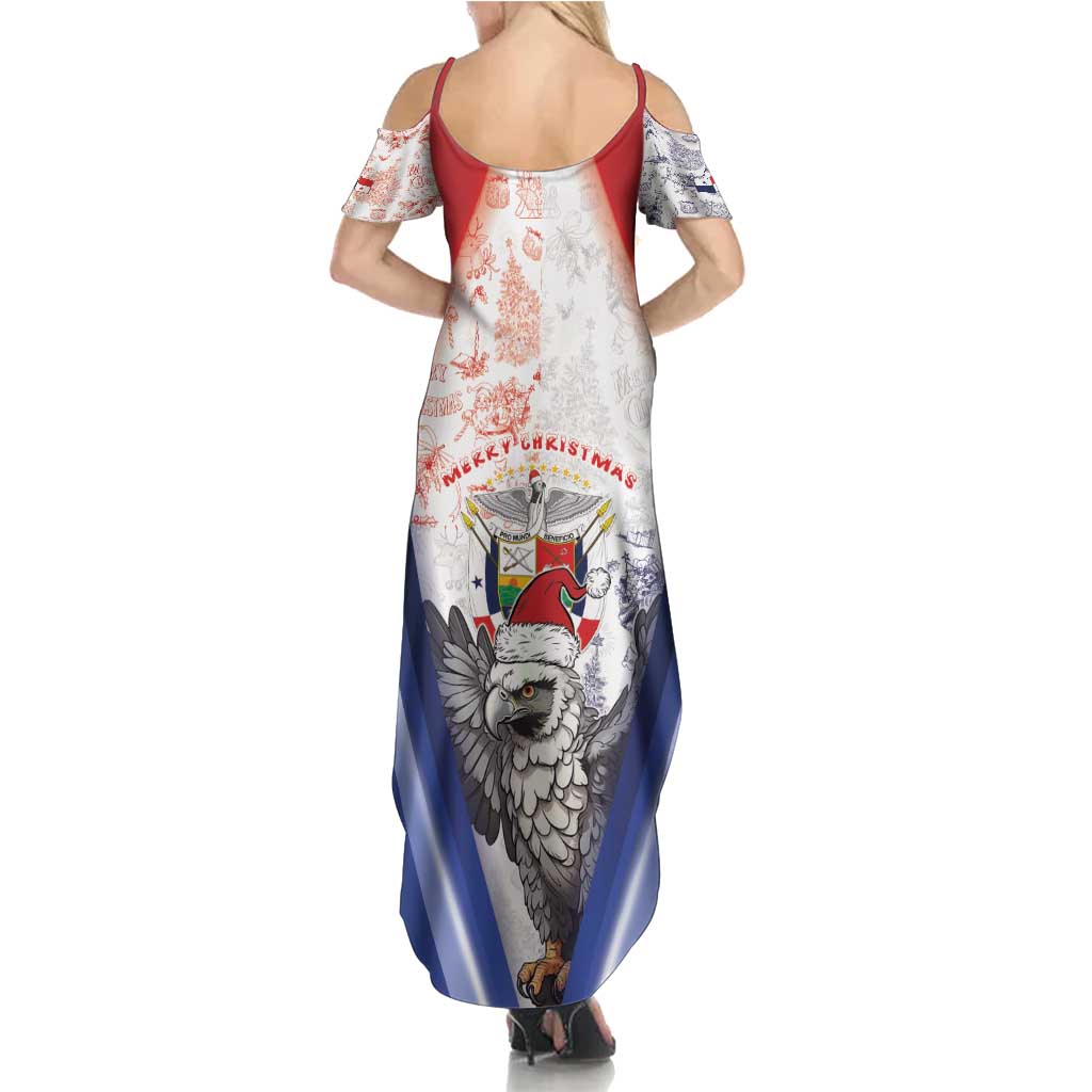 Panama Christmas Summer Maxi Dress Coat Of Arms Santa Harpy - Wonder Print Shop