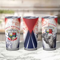 Panama Christmas Tumbler Cup Coat Of Arms Santa Harpy - Wonder Print Shop