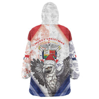Panama Christmas Wearable Blanket Hoodie Coat Of Arms Santa Harpy - Wonder Print Shop