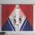 Panama Christmas Window Curtain Coat Of Arms Santa Harpy - Wonder Print Shop
