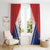 Panama Christmas Window Curtain Coat Of Arms Santa Harpy - Wonder Print Shop