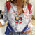 Panama Christmas Women Casual Shirt Coat Of Arms Santa Harpy - Wonder Print Shop