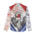 Panama Christmas Women Casual Shirt Coat Of Arms Santa Harpy - Wonder Print Shop