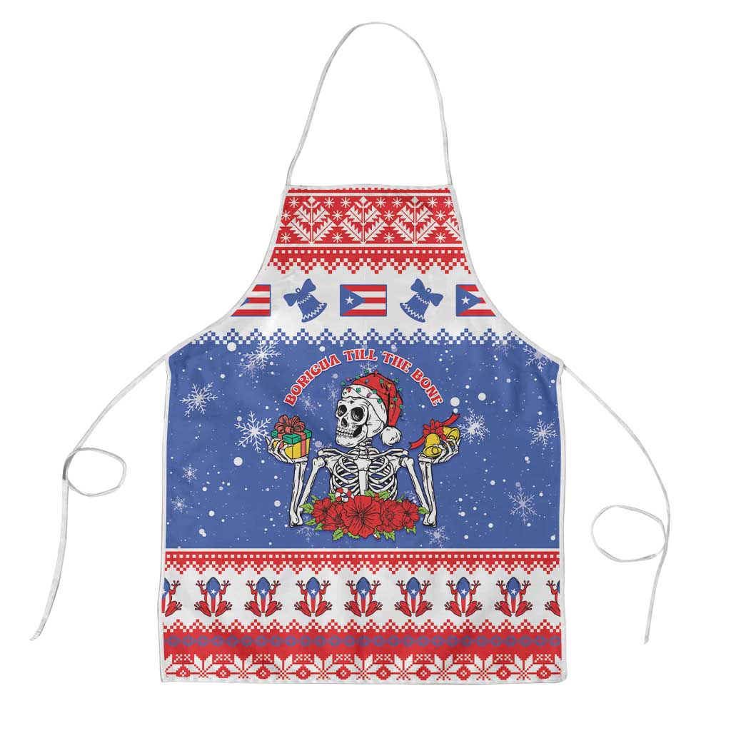 Puerto Rico Christmas Apron Boricua Till The Bone - Wonder Print Shop