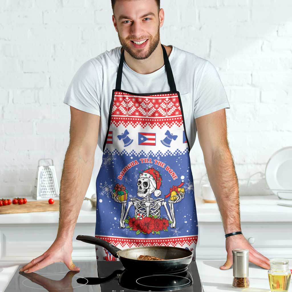 Puerto Rico Christmas Apron Boricua Till The Bone - Wonder Print Shop