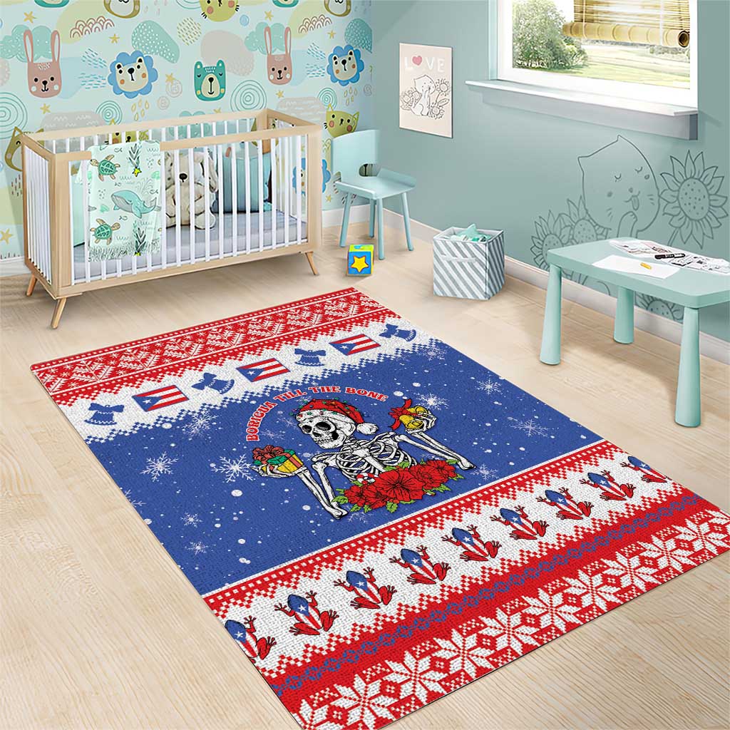 Puerto Rico Christmas Area Rug Boricua Till The Bone - Wonder Print Shop