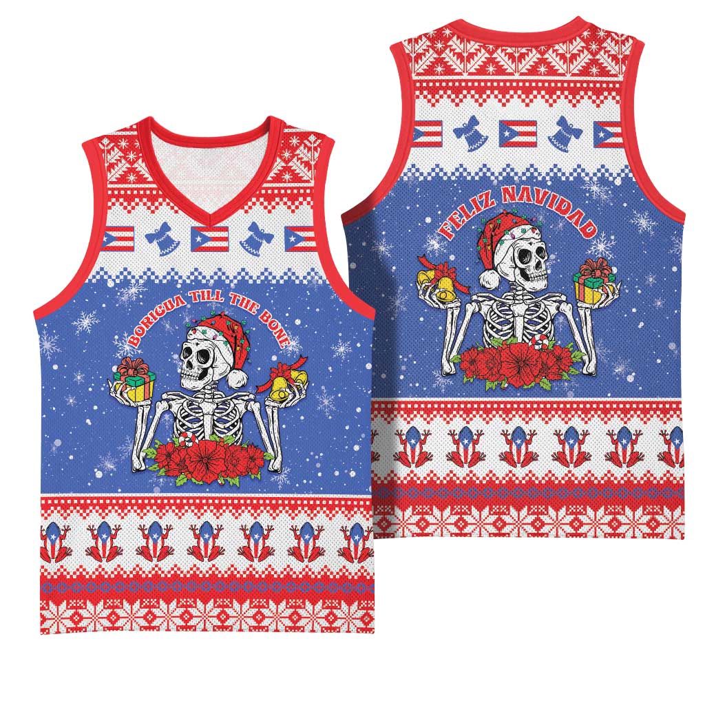 Puerto Rico Christmas Basketball Jersey Boricua Till The Bone - Wonder Print Shop