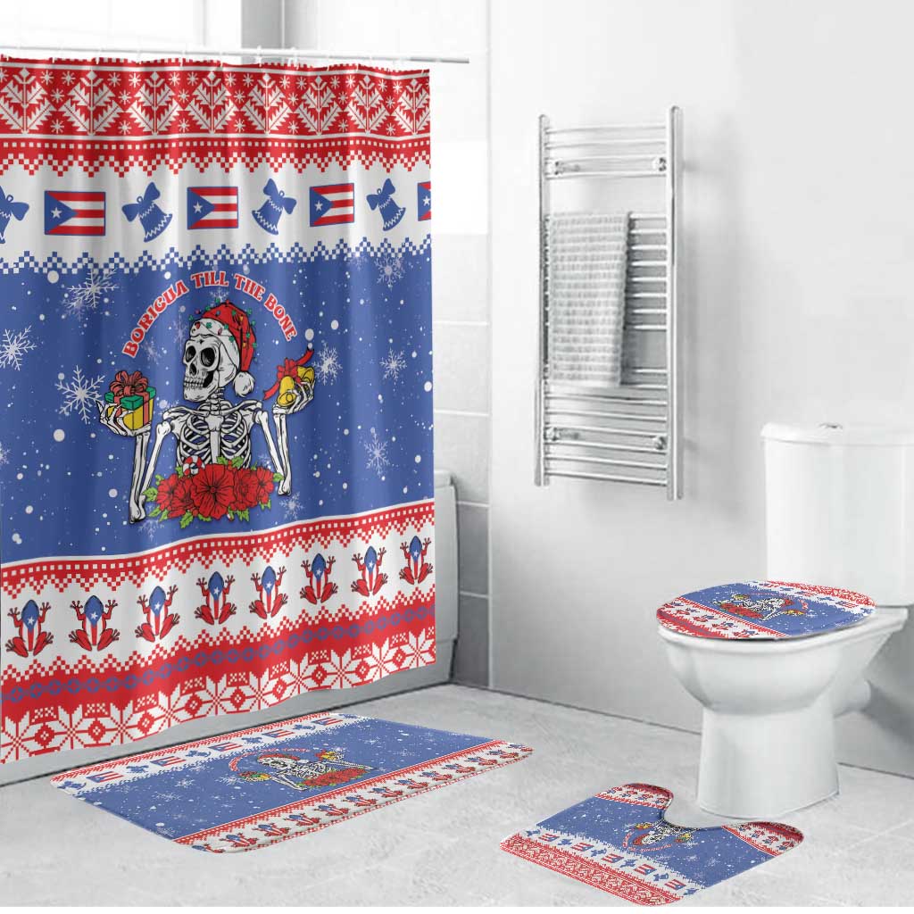 Puerto Rico Christmas Bathroom Set Boricua Till The Bone - Wonder Print Shop