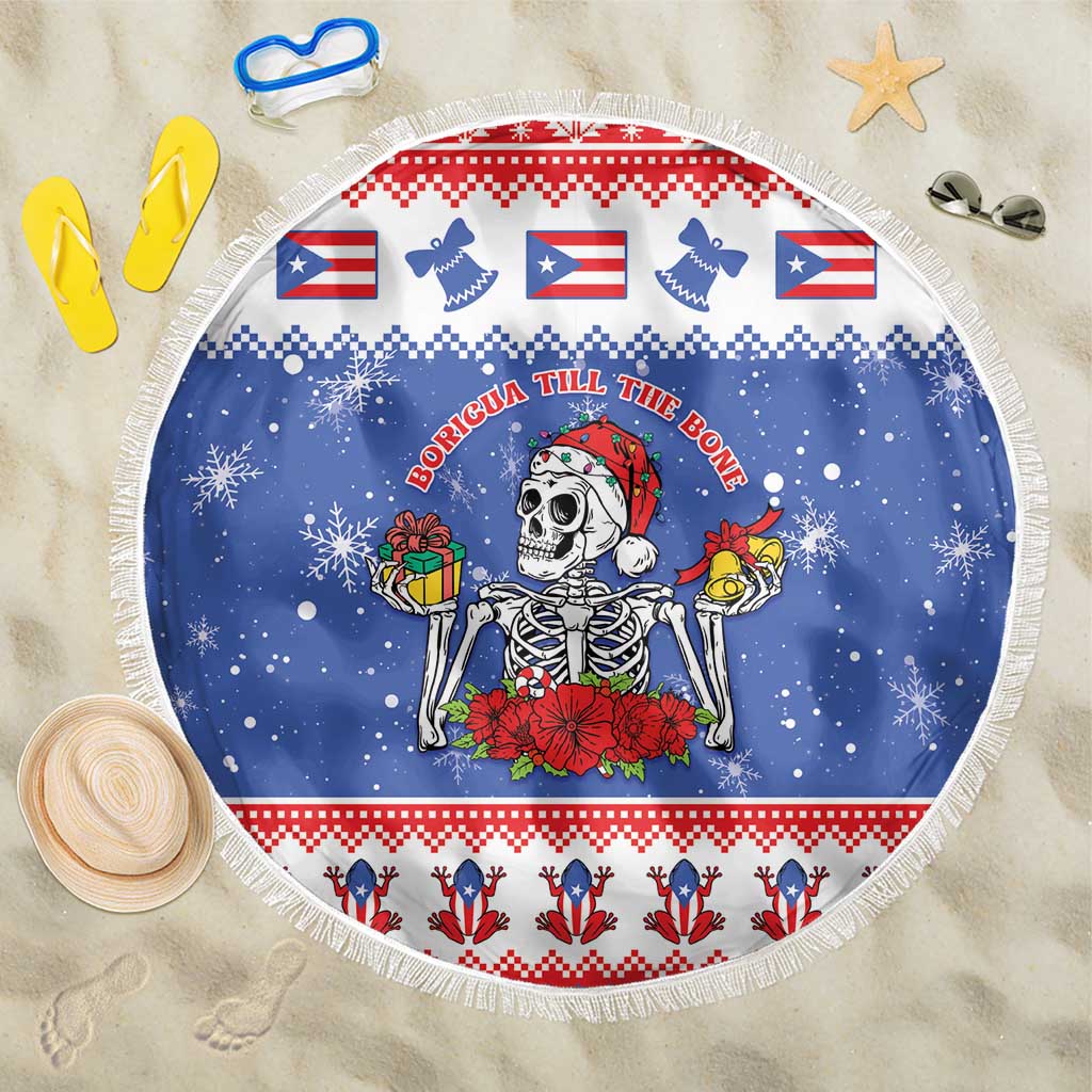 Puerto Rico Christmas Beach Blanket Boricua Till The Bone - Wonder Print Shop