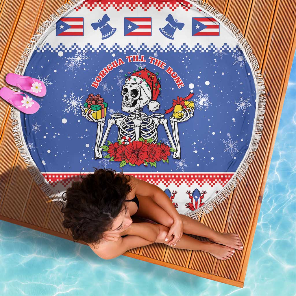 Puerto Rico Christmas Beach Blanket Boricua Till The Bone - Wonder Print Shop