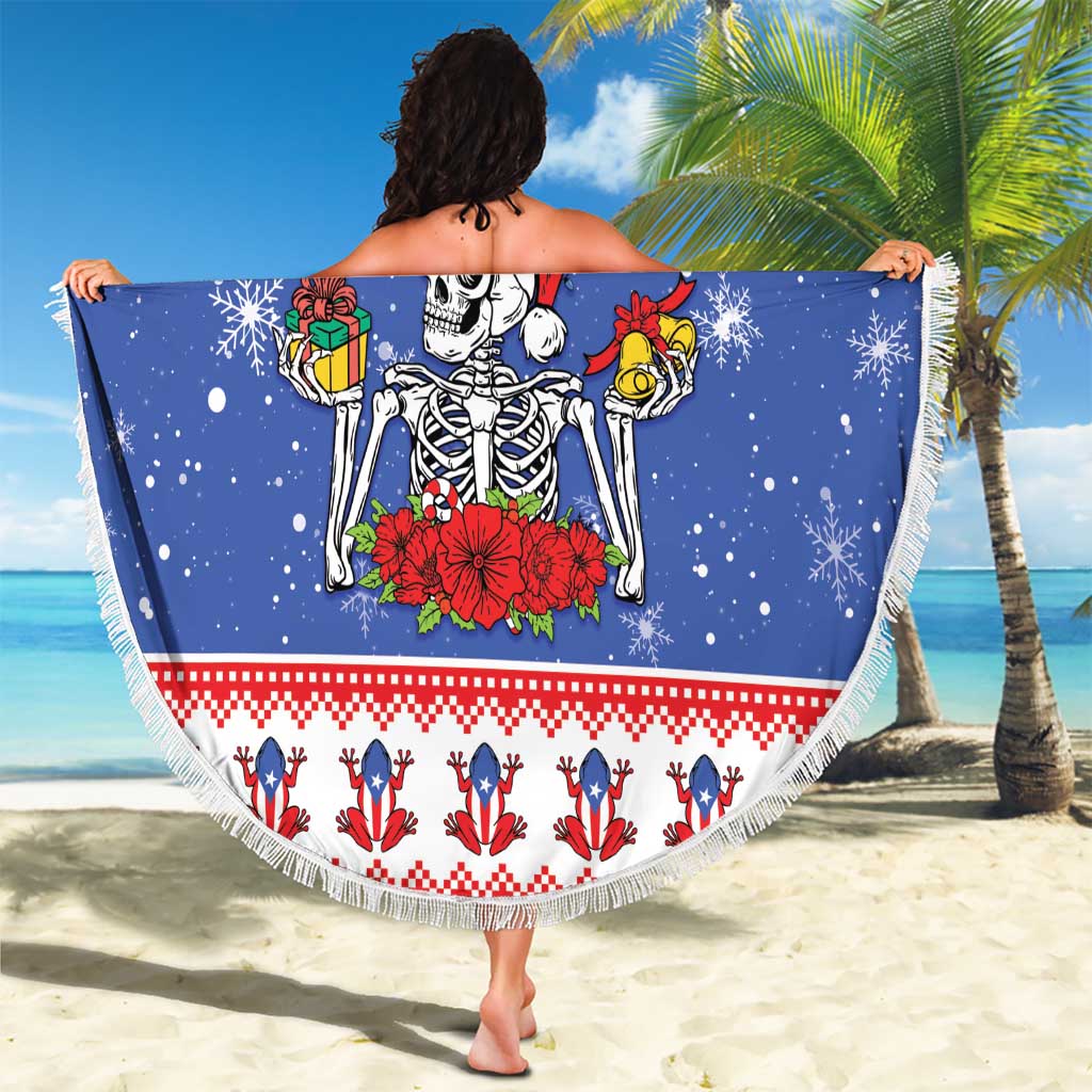 Puerto Rico Christmas Beach Blanket Boricua Till The Bone - Wonder Print Shop