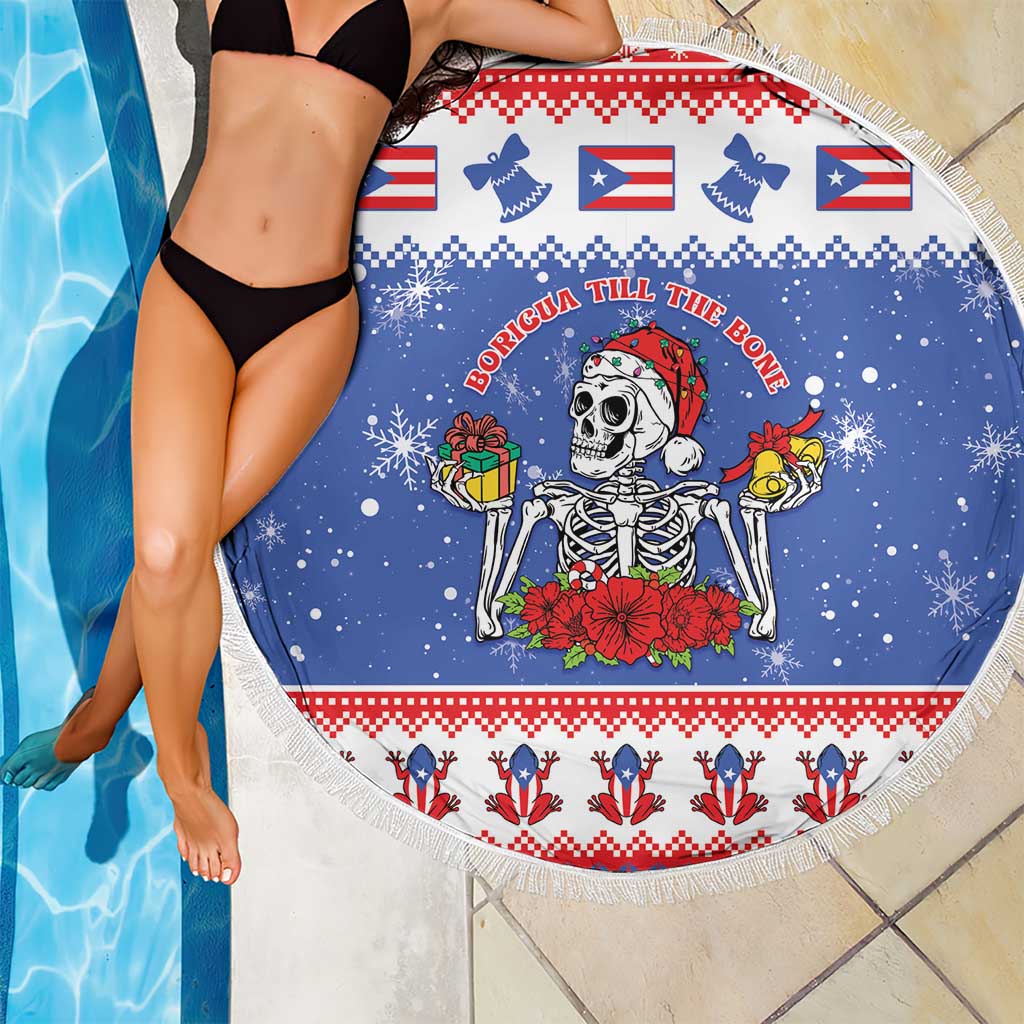 Puerto Rico Christmas Beach Blanket Boricua Till The Bone - Wonder Print Shop