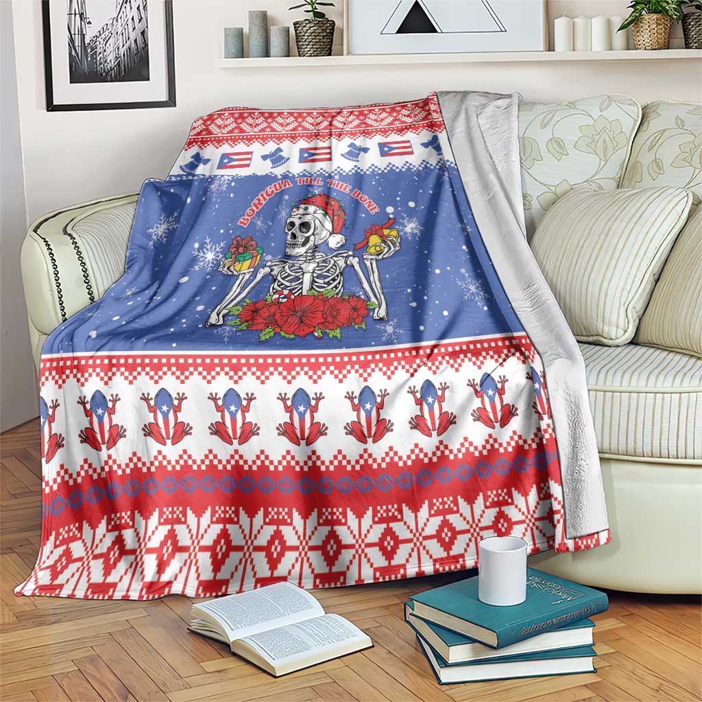 Puerto Rico Christmas Blanket Boricua Till The Bone - Wonder Print Shop