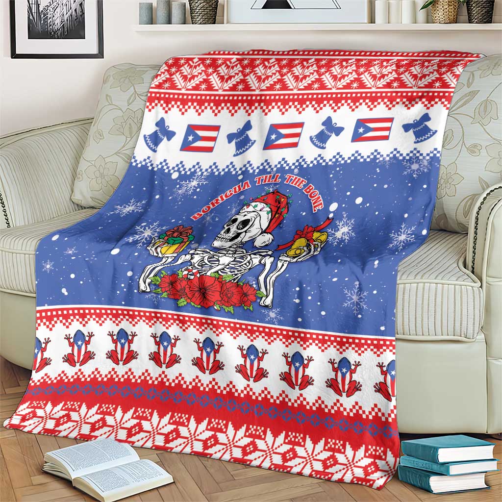 Puerto Rico Christmas Blanket Boricua Till The Bone - Wonder Print Shop