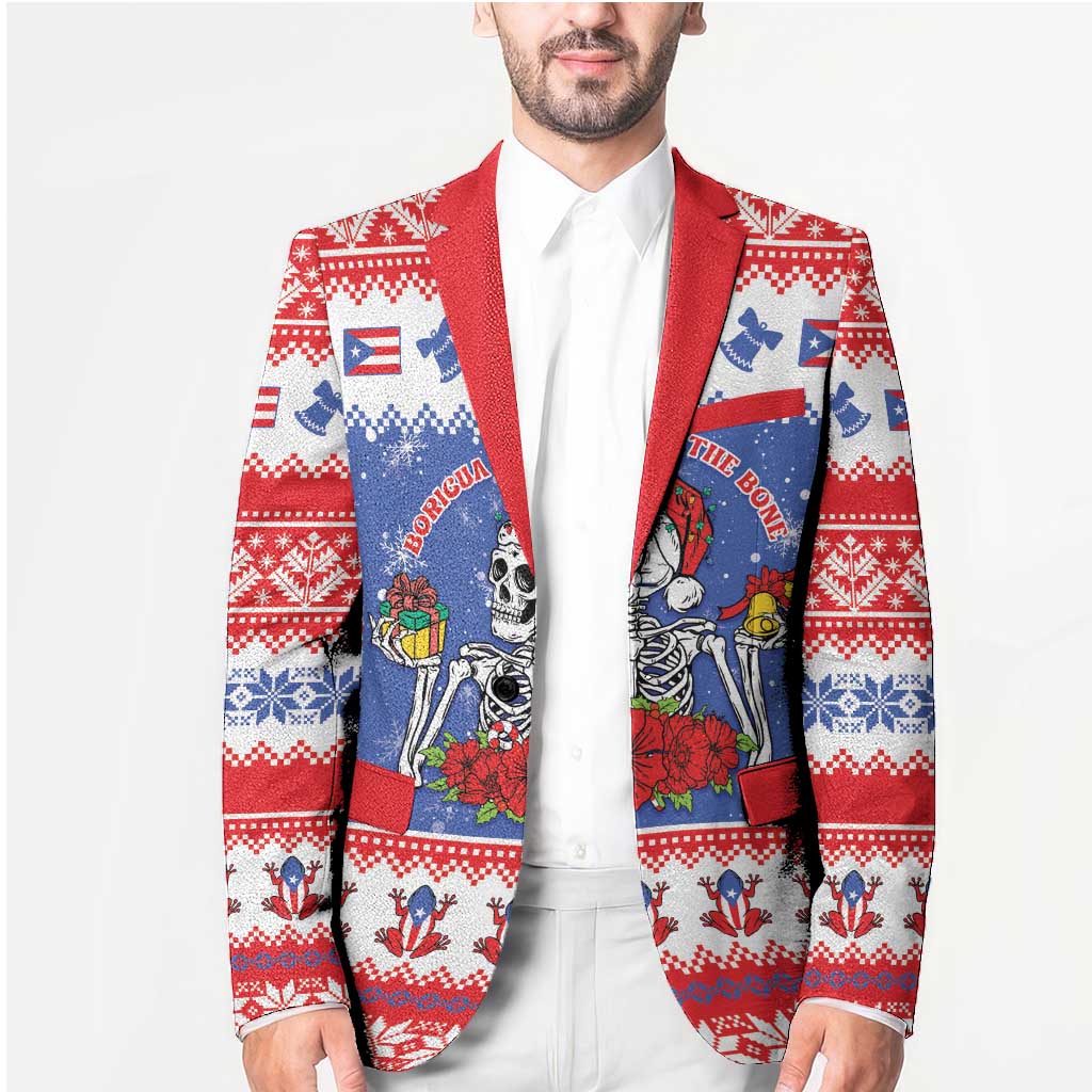 Puerto Rico Christmas Blazer Boricua Till The Bone - Wonder Print Shop