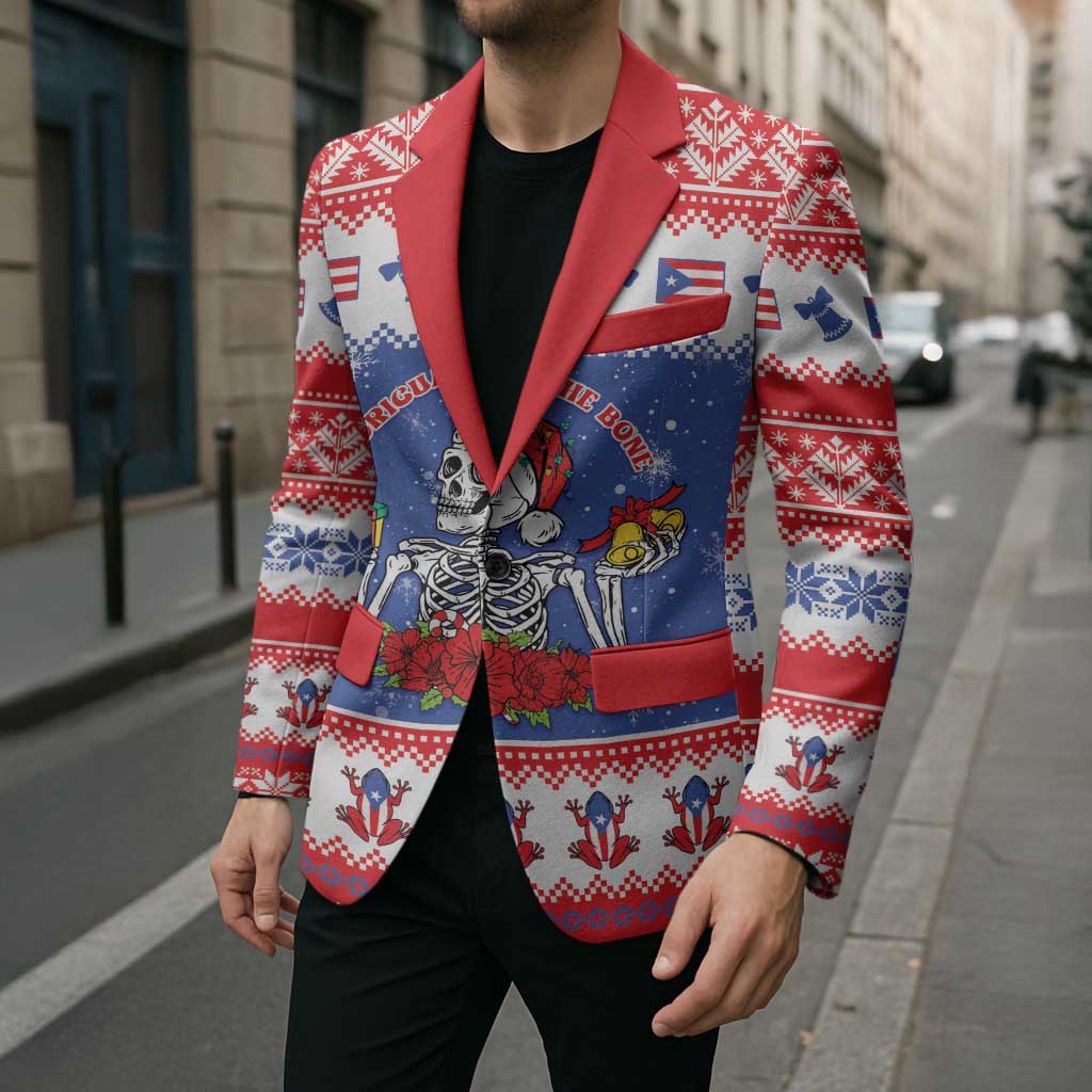 Puerto Rico Christmas Blazer Boricua Till The Bone - Wonder Print Shop