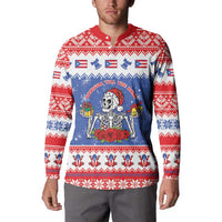 Puerto Rico Christmas Button Sweatshirt Boricua Till The Bone - Wonder Print Shop