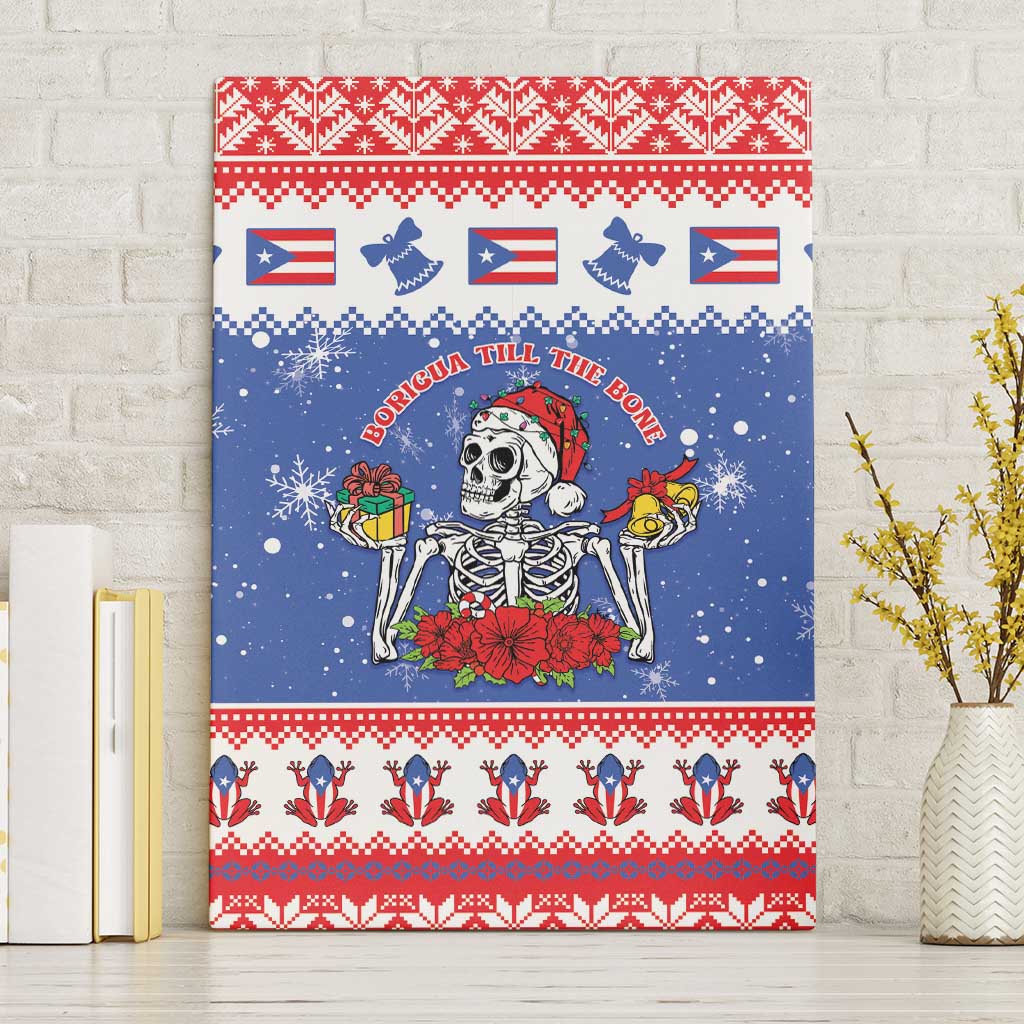 Puerto Rico Christmas Canvas Wall Art Boricua Till The Bone - Wonder Print Shop