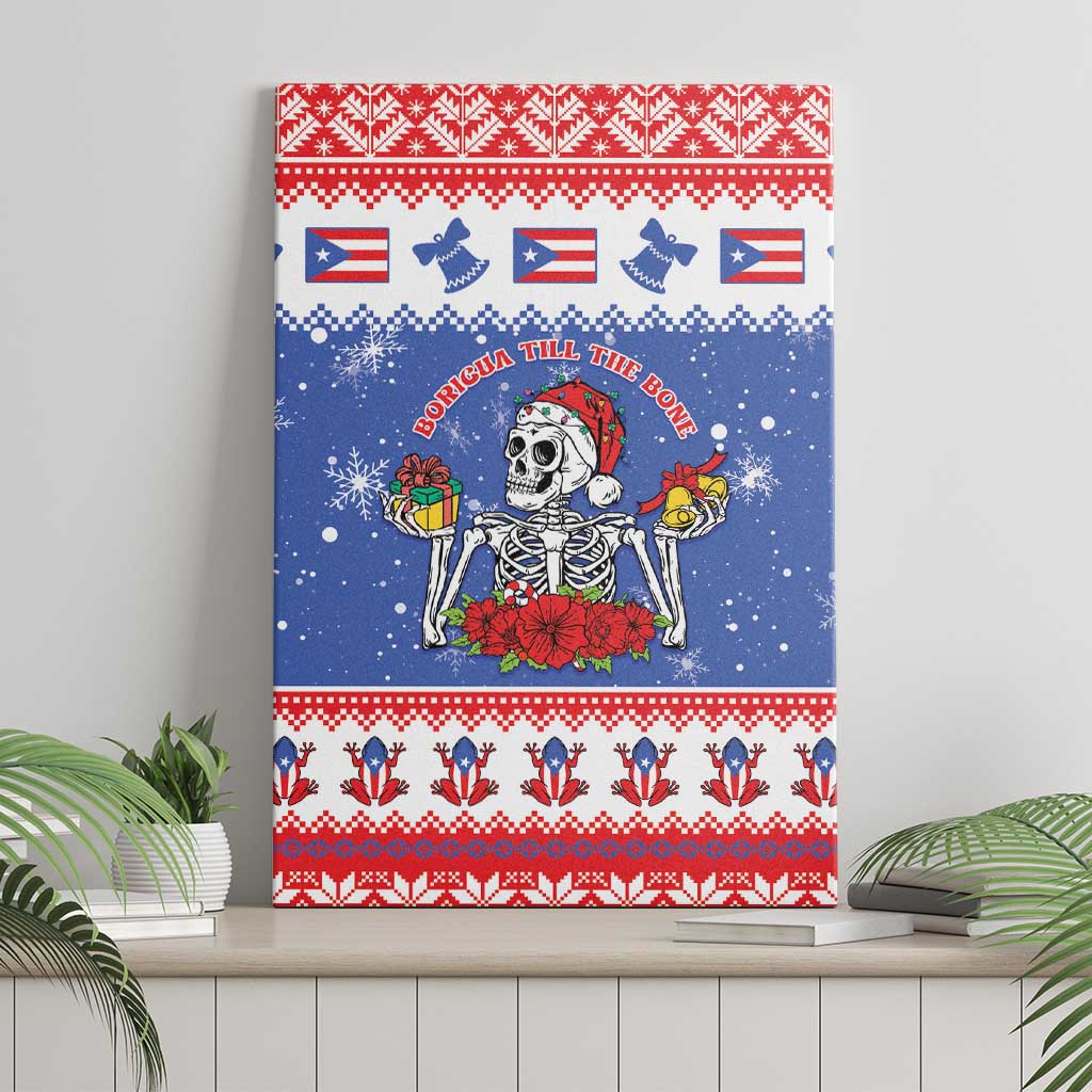 Puerto Rico Christmas Canvas Wall Art Boricua Till The Bone - Wonder Print Shop