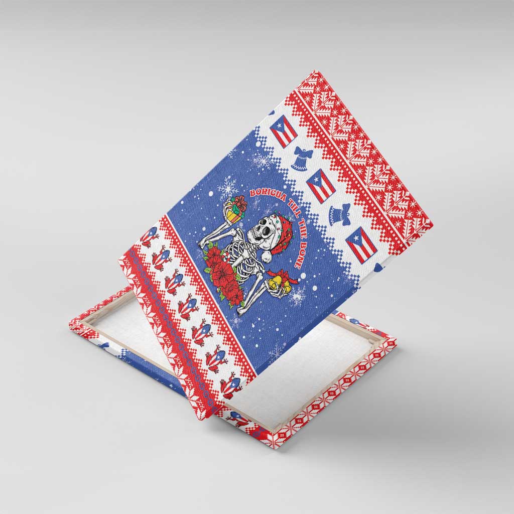 Puerto Rico Christmas Canvas Wall Art Boricua Till The Bone - Wonder Print Shop