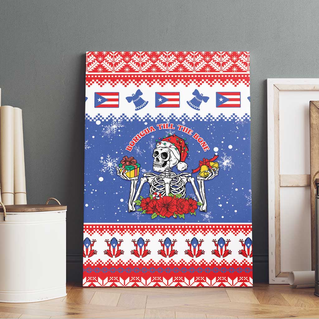 Puerto Rico Christmas Canvas Wall Art Boricua Till The Bone - Wonder Print Shop