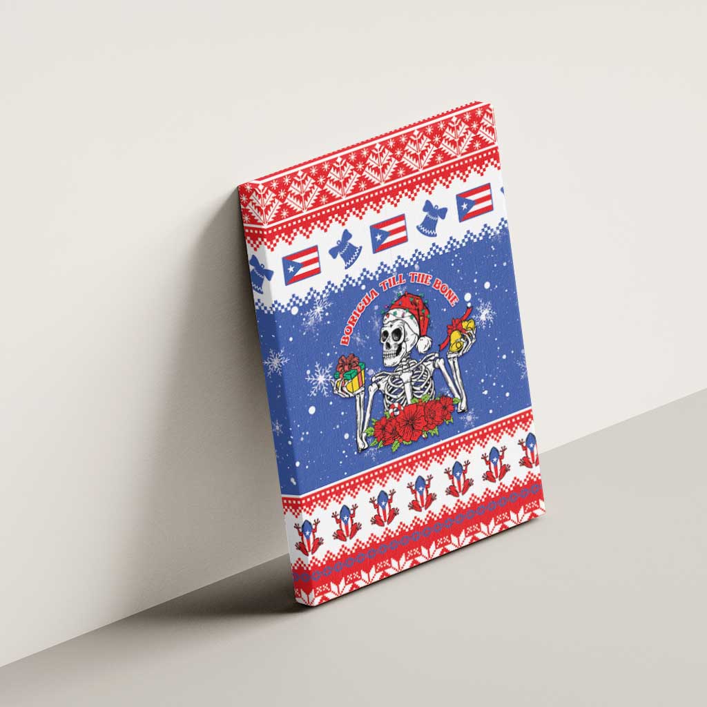 Puerto Rico Christmas Canvas Wall Art Boricua Till The Bone - Wonder Print Shop