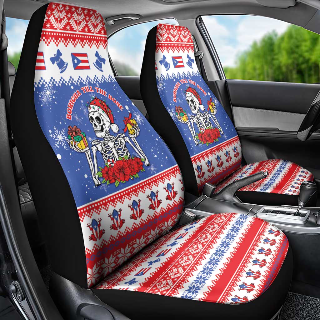 Puerto Rico Christmas Car Seat Cover Boricua Till The Bone - Wonder Print Shop