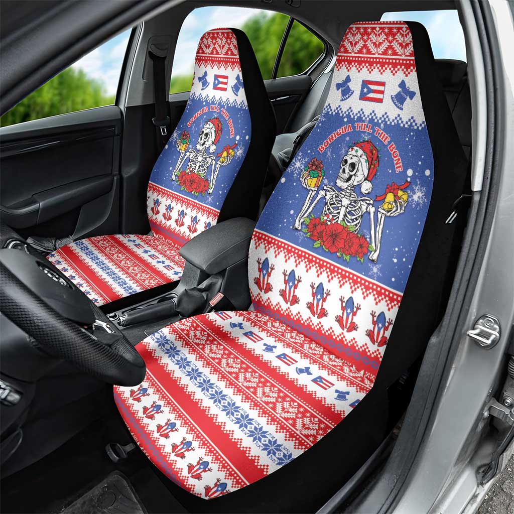 Puerto Rico Christmas Car Seat Cover Boricua Till The Bone - Wonder Print Shop