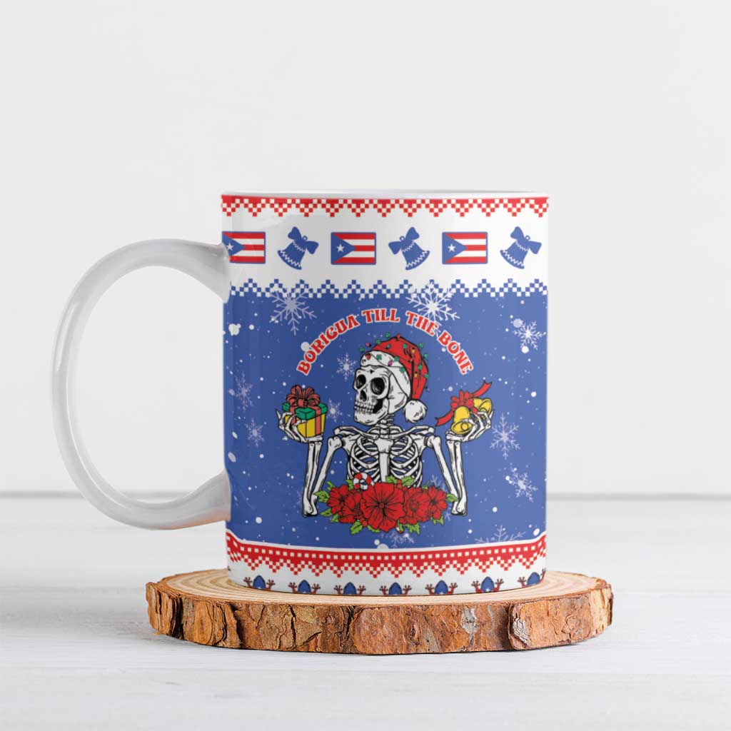 Puerto Rico Christmas Ceramic Mug Boricua Till The Bone - Wonder Print Shop