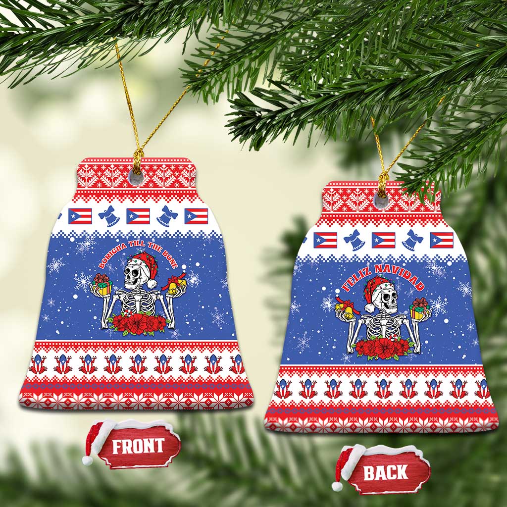 Puerto Rico Christmas Ceramic Ornament Boricua Till The Bone - Wonder Print Shop