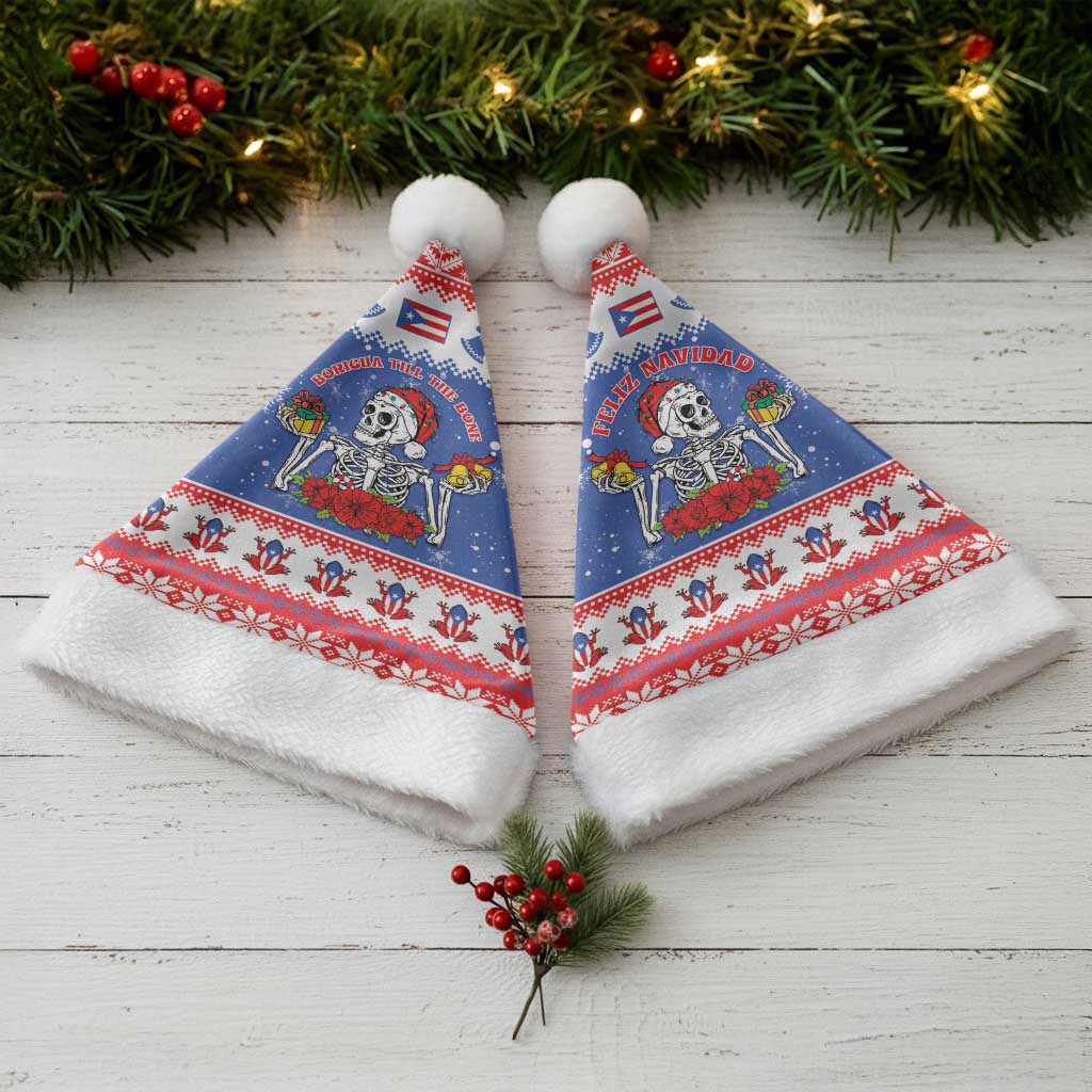 Puerto Rico Christmas Santa Hat Boricua Till The Bone - Wonder Print Shop