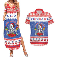 Puerto Rico Christmas Couples Matching Summer Maxi Dress and Hawaiian Shirt Boricua Till The Bone - Wonder Print Shop