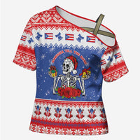 Puerto Rico Christmas Cross Shoulder Shirt Boricua Till The Bone - Wonder Print Shop