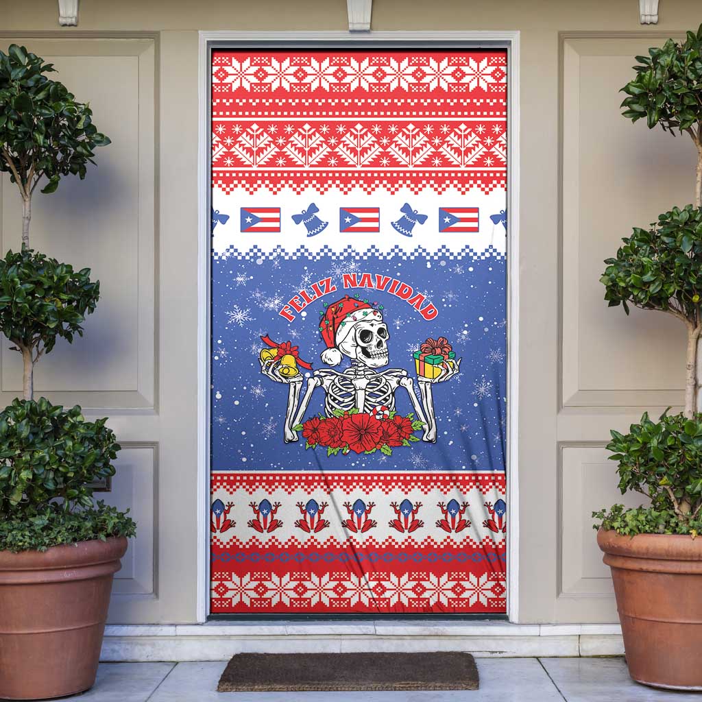Puerto Rico Christmas Door Cover Boricua Till The Bone - Wonder Print Shop