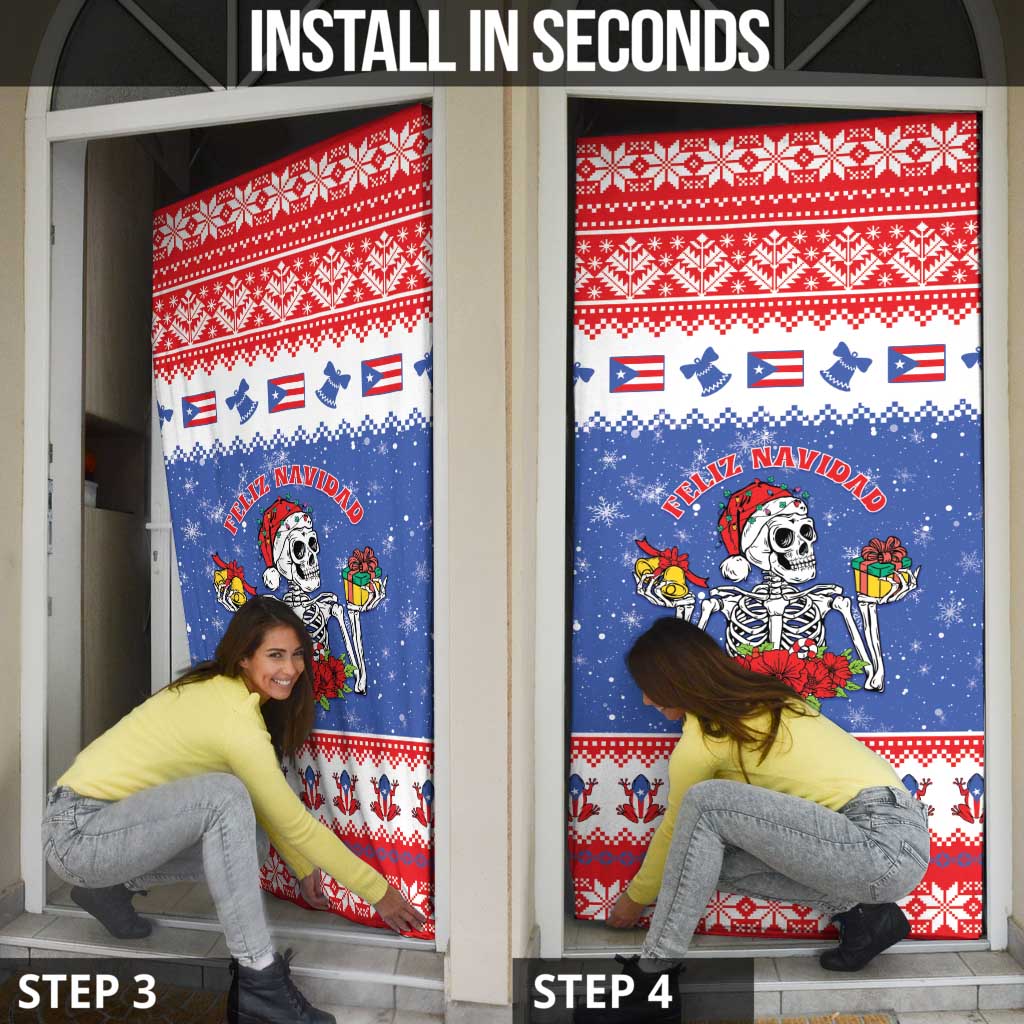 Puerto Rico Christmas Door Cover Boricua Till The Bone - Wonder Print Shop