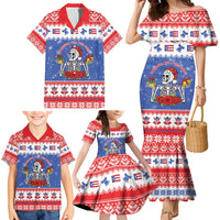 Puerto Rico Christmas Family Matching Mermaid Dress and Hawaiian Shirt Boricua Till The Bone - Wonder Print Shop