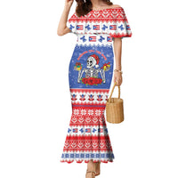 Puerto Rico Christmas Family Matching Mermaid Dress and Hawaiian Shirt Boricua Till The Bone - Wonder Print Shop